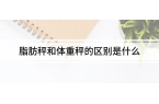 秤和体重秤的区别是什么pg电子试玩平台脂
